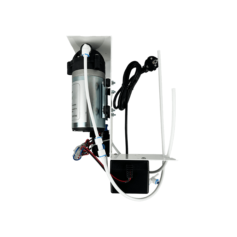 Помпа до зворотного осмосу Organic 100 GPD P6010 на кронштейні з датчиками