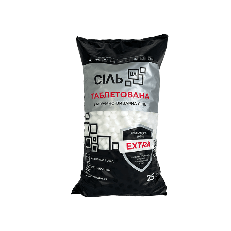 Сіль таблетована EXTRA (мішок 25 кг) Т25Е